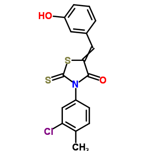 4856-18-2  3-(3-chloro-4-methylphenyl)-5-[(3-hydroxyphenyl)methylidene]-2-thioxo-1,3-thiazolidin-4-one