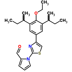 4977-39-3  1-{4-[4-ethoxy-3,5-bis(1-methylpropyl)phenyl]-1,3-thiazol-2-yl}-1H-pyrrole-2-carbaldehyde