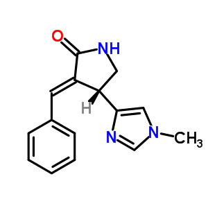 50656-82-1  (3E,4R)-4-(1-methyl-1H-imidazol-4-yl)-3-(phenylmethylidene)pyrrolidin-2-one