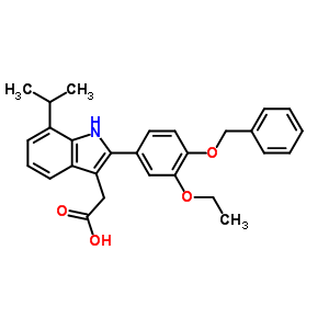 5096-40-2  {2-[4-(benzyloxy)-3-ethoxyphenyl]-7-(1-methylethyl)-1H-indol-3-yl}acetic acid