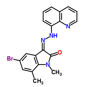 5225-94-5  (3Z)-5-bromo-1,7-dimethyl-3-(quinolin-8-ylhydrazono)-1,3-dihydro-2H-indol-2-one