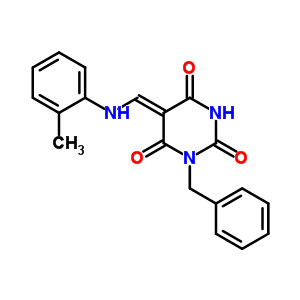 5240-56-2  (5Z)-1-benzyl-5-{[(2-methylphenyl)amino]methylidene}pyrimidine-2,4,6(1H,3H,5H)-trione