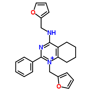 5277-95-2  1-(furan-2-ylmethyl)-4-[(furan-2-ylmethyl)amino]-2-phenyl-5,6,7,8-tetrahydroquinazolin-1-ium