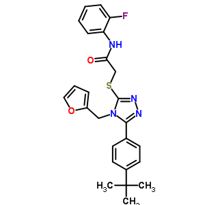 5305-72-6  2-{[5-(4-tert-butylphenyl)-4-(furan-2-ylmethyl)-4H-1,2,4-triazol-3-yl]sulfanyl}-N-(2-fluorophenyl)acetamide