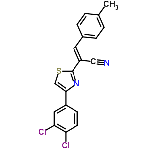 5310-50-9  (2E)-2-[4-(3,4-dichlorophenyl)-1,3-thiazol-2-yl]-3-(4-methylphenyl)prop-2-enenitrile