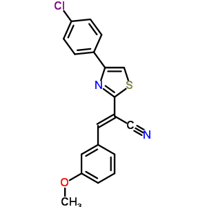 5346-87-2  (2E)-2-[4-(4-chlorophenyl)-1,3-thiazol-2-yl]-3-(3-methoxyphenyl)prop-2-enenitrile