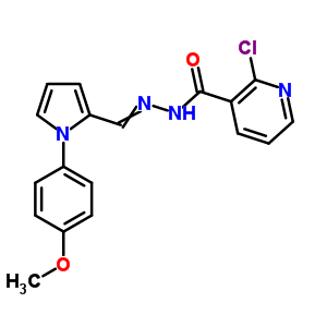 5468-42-8  2-chloro-N'-{[1-(4-methoxyphenyl)-1H-pyrrol-2-yl]methylidene}pyridine-3-carbohydrazide