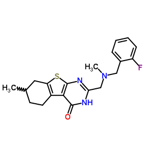 5519-46-0  2-{[(2-fluorobenzyl)(methyl)amino]methyl}-7-methyl-5,6,7,8-tetrahydro[1]benzothieno[2,3-d]pyrimidin-4(3H)-one