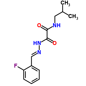 5524-25-4  2-{(2E)-2-[(2-fluorophenyl)methylidene]hydrazino}-N-(2-methylpropyl)-2-oxoacetamide