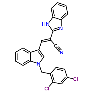 5524-68-5  (2E)-2-(1H-benzimidazol-2-yl)-3-[1-(2,4-dichlorobenzyl)-1H-indol-3-yl]prop-2-enenitrile