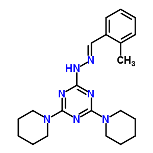 5541-63-9  2-{(2E)-2-[(2-methylphenyl)methylidene]hydrazino}-4,6-dipiperidin-1-yl-1,3,5-triazine