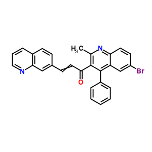 5599-19-9  1-(6-bromo-2-methyl-4-phenylquinolin-3-yl)-3-quinolin-7-ylprop-2-en-1-one