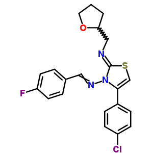 5604-88-6  (2Z)-4-(4-chlorophenyl)-N-[(4-fluorophenyl)methylidene]-2-[(tetrahydrofuran-2-ylmethyl)imino]-1,3-thiazol-3(2H)-amine