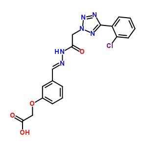 5613-34-3  {3-[(E)-({[5-(2-chlorophenyl)-2H-tetrazol-2-yl]acetyl}hydrazono)methyl]phenoxy}acetic acid