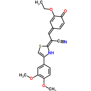 5625-65-0  (2E,3E)-2-[4-(3,4-dimethoxyphenyl)-1,3-thiazol-2(3H)-ylidene]-3-(3-ethoxy-4-oxocyclohexa-2,5-dien-1-ylidene)propanenitrile