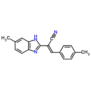 5630-05-7  (2E)-2-(6-methyl-1H-benzimidazol-2-yl)-3-(4-methylphenyl)prop-2-enenitrile