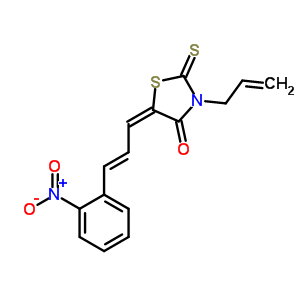 5647-50-7  (5E)-5-[(2E)-3-(2-nitrophenyl)prop-2-en-1-ylidene]-3-prop-2-en-1-yl-2-thioxo-1,3-thiazolidin-4-one