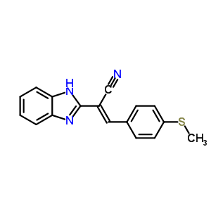 5649-71-8  (2E)-2-(1H-benzimidazol-2-yl)-3-[4-(methylsulfanyl)phenyl]prop-2-enenitrile