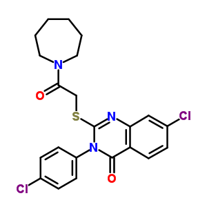5660-80-0  2-[(2-azepan-1-yl-2-oxoethyl)sulfanyl]-7-chloro-3-(4-chlorophenyl)quinazolin-4(3H)-one