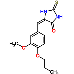 5662-38-4  (5E)-5-[(3-methoxy-4-propoxyphenyl)methylidene]-2-thioxoimidazolidin-4-one