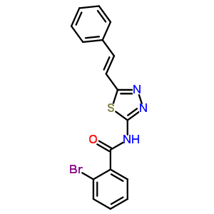 5670-90-6  2-bromo-N-{5-[(E)-2-phenylethenyl]-1,3,4-thiadiazol-2-yl}benzamide