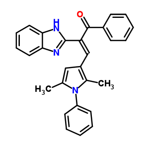 5677-04-3  (2E)-2-(1H-benzimidazol-2-yl)-3-(2,5-dimethyl-1-phenyl-1H-pyrrol-3-yl)-1-phenylprop-2-en-1-one