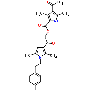 5681-02-7  2-{1-[2-(4-fluorophenyl)ethyl]-2,5-dimethyl-1H-pyrrol-3-yl}-2-oxoethyl 4-acetyl-3,5-dimethyl-1H-pyrrole-2-carboxylate