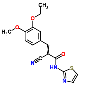 5713-21-3  2-cyano-3-(3-ethoxy-4-methoxyphenyl)-N-1,3-thiazol-2-ylprop-2-enamide