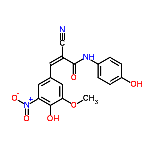 5737-06-4  (2Z)-2-cyano-3-(4-hydroxy-3-methoxy-5-nitrophenyl)-N-(4-hydroxyphenyl)prop-2-enamide