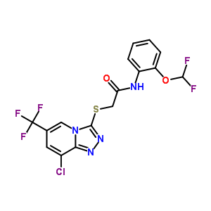 5737-11-1  2-{[8-chloro-6-(trifluoromethyl)[1,2,4]triazolo[4,3-a]pyridin-3-yl]sulfanyl}-N-[2-(difluoromethoxy)phenyl]acetamide