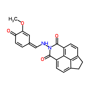 5737-78-0  2-{[(Z)-(3-methoxy-4-oxocyclohexa-2,5-dien-1-ylidene)methyl]amino}-6,7-dihydro-1H-indeno[6,7,1-def]isoquinoline-1,3(2H)-dione