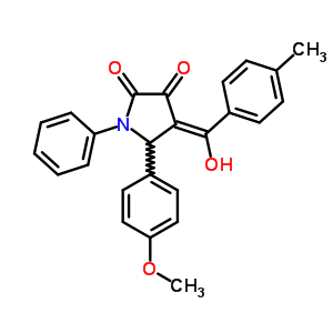 5786-38-9  (4E)-4-[hydroxy(4-methylphenyl)methylidene]-5-(4-methoxyphenyl)-1-phenylpyrrolidine-2,3-dione