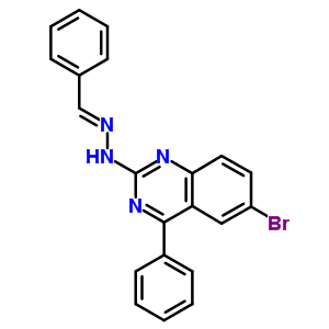 5809-21-2  6-bromo-4-phenyl-2-[(2E)-2-(phenylmethylidene)hydrazino]quinazoline