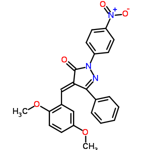 5851-74-1  (4E)-4-[(2,5-dimethoxyphenyl)methylidene]-2-(4-nitrophenyl)-5-phenyl-2,4-dihydro-3H-pyrazol-3-one