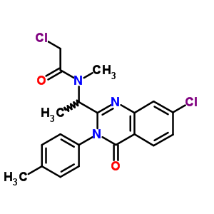 5876-11-9  2-chloro-N-{1-[7-chloro-3-(4-methylphenyl)-4-oxo-3,4-dihydroquinazolin-2-yl]ethyl}-N-methylacetamide