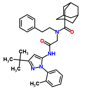 5886-49-7  N-(2-{[3-tert-butyl-1-(2-methylphenyl)-1H-pyrazol-5-yl]amino}-2-oxoethyl)-N-(2-phenylethyl)tricyclo[3.3.1.1~3,7~]decane-1-carboxamide