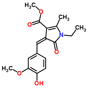 5955-40-8  methyl (4Z)-1-ethyl-4-[(4-hydroxy-3-methoxyphenyl)methylidene]-2-methyl-5-oxo-4,5-dihydro-1H-pyrrole-3-carboxylate