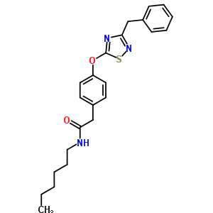 5967-06-6  2-{4-[(3-benzyl-1,2,4-thiadiazol-5-yl)oxy]phenyl}-N-hexylacetamide