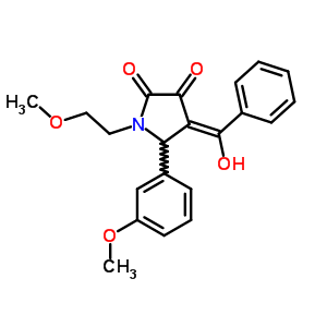 5978-56-3  (4E)-4-[hydroxy(phenyl)methylidene]-1-(2-methoxyethyl)-5-(3-methoxyphenyl)pyrrolidine-2,3-dione