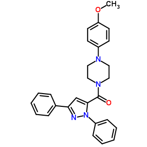 5981-31-7  1-[(1,3-diphenyl-1H-pyrazol-5-yl)carbonyl]-4-(4-methoxyphenyl)piperazine