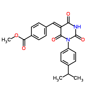 5985-57-9  methyl 4-[(Z)-{1-[4-(1-methylethyl)phenyl]-2,4,6-trioxotetrahydropyrimidin-5(2H)-ylidene}methyl]benzoate