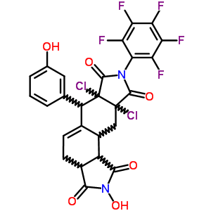 6060-67-9  6a,9a-dichloro-2-hydroxy-6-(3-hydroxyphenyl)-8-(pentafluorophenyl)-3a,4,6,6a,9a,10,10a,10b-octahydroisoindolo[5,6-e]isoindole-1,3,7,9(2H,8H)-tetrone