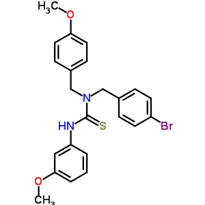 6175-42-4  1-(4-bromobenzyl)-1-(4-methoxybenzyl)-3-(3-methoxyphenyl)thiourea