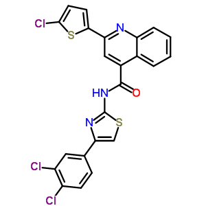 6351-38-8  2-(5-chlorothiophen-2-yl)-N-[4-(3,4-dichlorophenyl)-1,3-thiazol-2-yl]quinoline-4-carboxamide