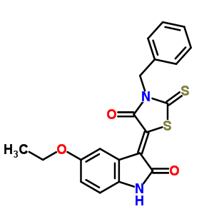 6503-75-9  (3Z)-3-(3-benzyl-4-oxo-2-thioxo-1,3-thiazolidin-5-ylidene)-5-ethoxy-1,3-dihydro-2H-indol-2-one