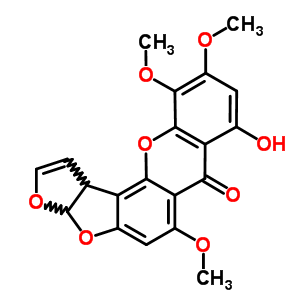 65176-75-2  8-hydroxy-6,10,11-trimethoxy-3a,12c-dihydro-7H-furo[3',2':4,5]furo[2,3-c]xanthen-7-one