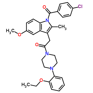 6567-19-7  1-[(4-chlorophenyl)carbonyl]-3-{2-[4-(2-ethoxyphenyl)piperazin-1-yl]-2-oxoethyl}-5-methoxy-2-methyl-1H-indole