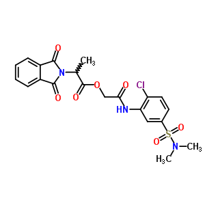 6586-86-3  2-{[2-chloro-5-(dimethylsulfamoyl)phenyl]amino}-2-oxoethyl 2-(1,3-dioxo-1,3-dihydro-2H-isoindol-2-yl)propanoate