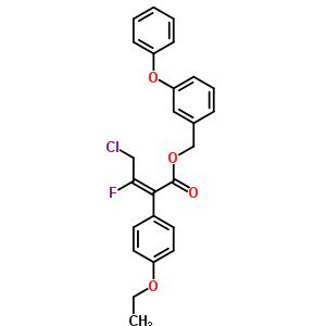 101492-19-7  3-phenoxybenzyl (2E)-4-chloro-2-(4-ethoxyphenyl)-3-fluorobut-2-enoate 101492-19-7  3-phenoxybenzyl (2E)-4-chloro-2-(4-ethoxyphenyl)-3-fluorobut-2-enoate