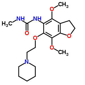 102433-26-1  1-[4,7-dimethoxy-6-(2-piperidin-1-ylethoxy)-2,3-dihydro-1-benzofuran-5-yl]-3-methylurea